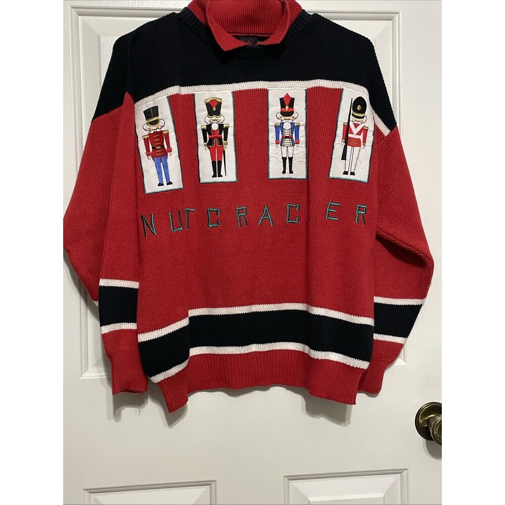 VTG Avant Garde Nutcracker Striped Collared 1990s Sz M/L